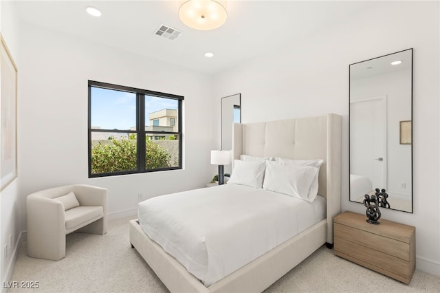 826 Bolide St, Las Vegas, NV 89138 - bedroom featuring recessed lighting, baseboards, and light colored carpet