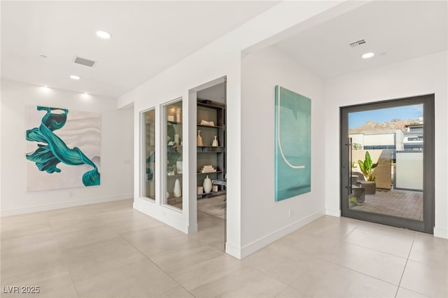 826 Bolide St, Las Vegas, NV 89138 - hall featuring light tile patterned floors, baseboards, and recessed lighting