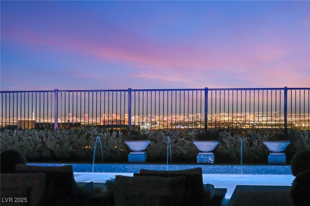 826 Bolide St, Las Vegas, NV 89138 - view of patio terrace at dusk