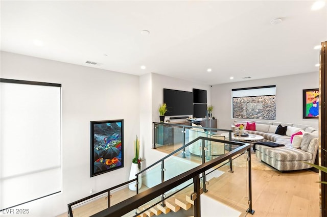358 Solitude Peak Ln, Henderson, NV 89012 - living area with recessed lighting and wood finished floors