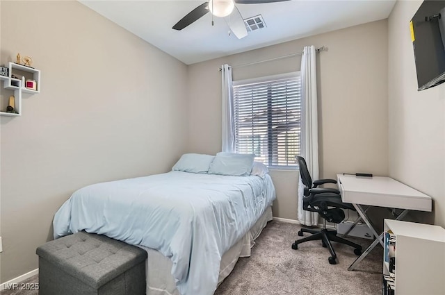 8490 Classique Ave Unit 101, Las Vegas, NV 89178 - bedroom with carpet flooring, baseboards, ceiling fan, and a desk