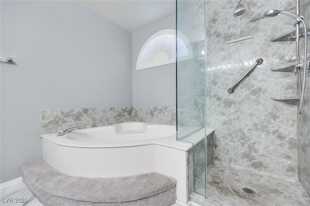 1551 Echo Falls Ave, Las Vegas, NV 89183 - bathroom featuring a bath and a tile shower