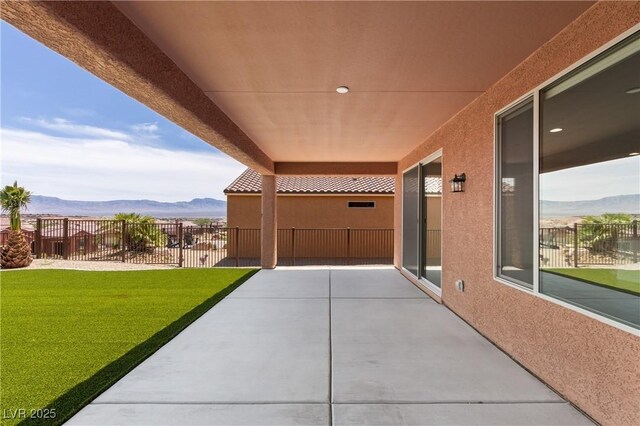1398 Pin Cushion Rdg, Mesquite, NV 89034 - view of patio / terrace featuring a mountain view