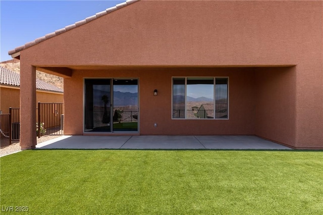 1398 Pin Cushion Rdg, Mesquite, NV 89034 - rear view of property featuring a patio area and stucco siding