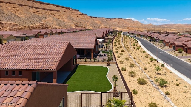 1398 Pin Cushion Rdg, Mesquite, NV 89034 - aerial view of residential area with a mountain backdrop