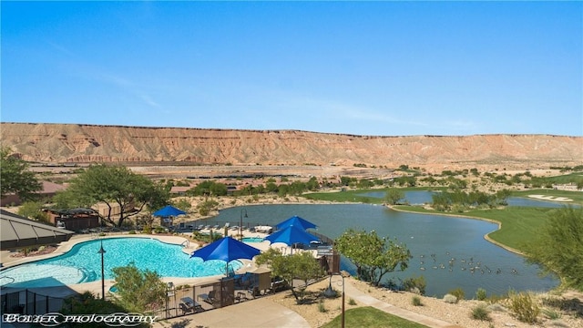 1398 Pin Cushion Rdg, Mesquite, NV 89034 - community pool with a water and mountain view
