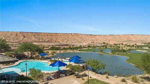 1398 Pin Cushion Rdg, Mesquite, NV 89034 - community pool with a water and mountain view