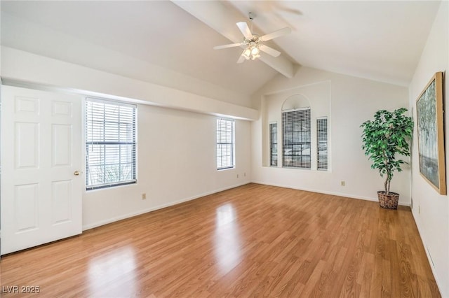 8428 Apple Hill Ct, Las Vegas, NV 89128 - spare room featuring ceiling fan, light wood finished floors, and baseboards