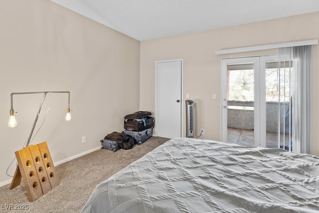 2643 Red Rock St Unit 201, Las Vegas, NV 89146 - bedroom featuring carpet, access to outside, and baseboards