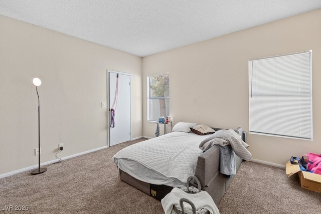 2643 Red Rock St Unit 201, Las Vegas, NV 89146 - bedroom featuring carpet floors, baseboards, and a textured ceiling