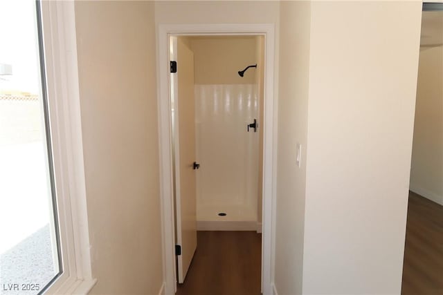 404 Vassar Ln, Las Vegas, NV 89107 - hall with dark wood finished floors