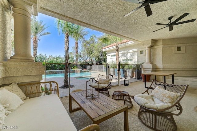 2345 Villandry Ct, Henderson, NV 89074 - view of patio featuring a ceiling fan