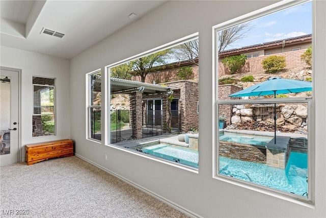 48 Panorama Crest Ave, Las Vegas, NV 89135 - unfurnished sunroom with a jacuzzi