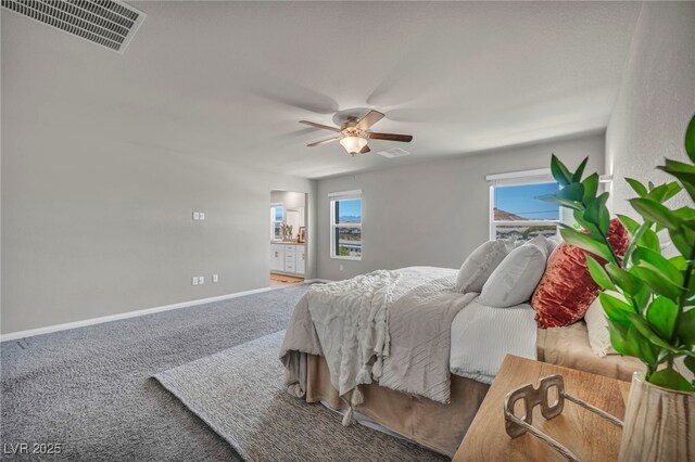 9876 Magnus Ct, Las Vegas, NV 89178 - bedroom with baseboards, carpet flooring, and ceiling fan