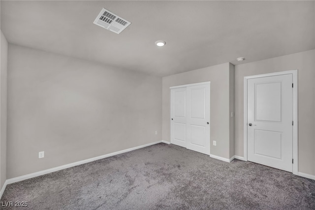 9876 Magnus Ct, Las Vegas, NV 89178 - unfurnished bedroom with carpet floors, baseboards, recessed lighting, and a closet