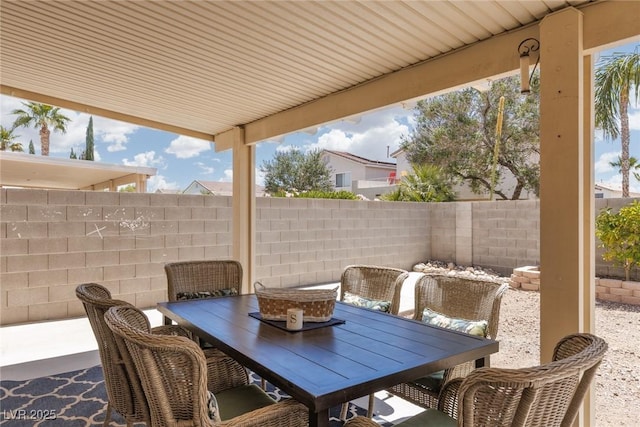 9029 Tumblewood Ave, Las Vegas, NV 89143 - fenced backyard featuring a patio area and outdoor dining space
