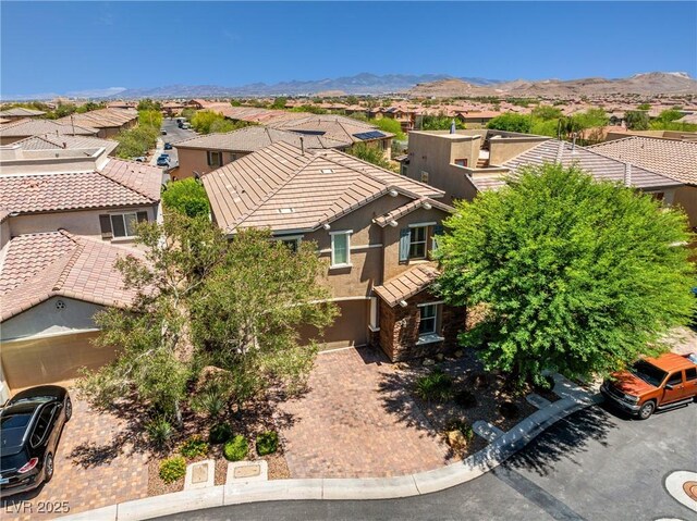 10474 Palmadora St, Las Vegas, NV 89178 - aerial perspective of suburban area featuring mountains