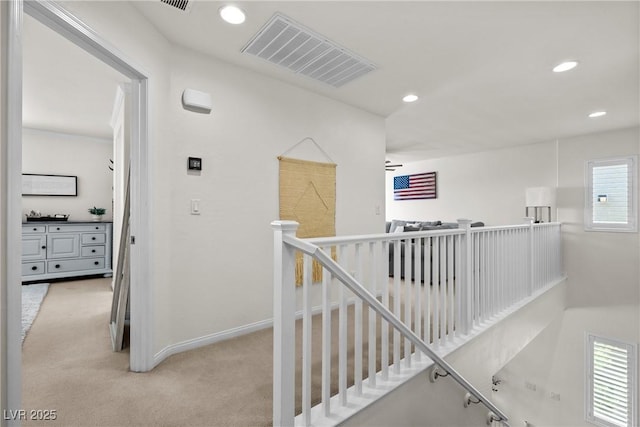 10474 Palmadora St, Las Vegas, NV 89178 - corridor featuring an upstairs landing, carpet floors, recessed lighting, and baseboards