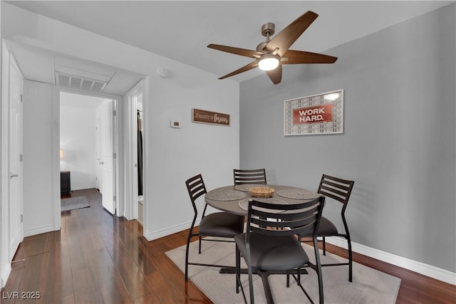 2451 N Rainbow Blvd Unit 2043, Las Vegas, NV 89108 - dining area featuring ceiling fan and wood finished floors
