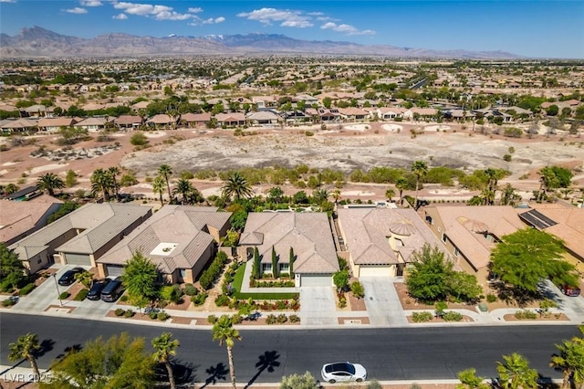 8221 Bay Dunes St, Las Vegas, NV 89131 - aerial perspective of suburban area with a mountain backdrop
