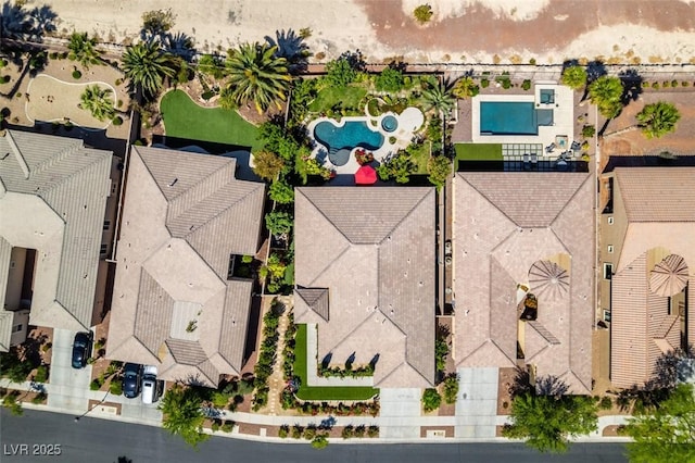 8221 Bay Dunes St, Las Vegas, NV 89131 - drone / aerial view of a pool area