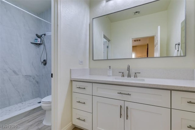 8221 Bay Dunes St, Las Vegas, NV 89131 - full bathroom with toilet, a shower stall, and vanity