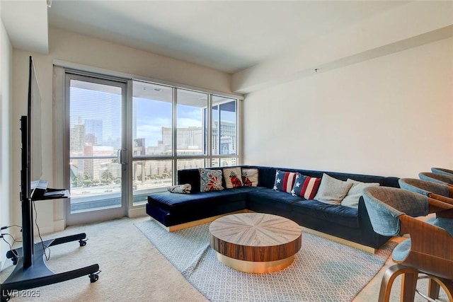 4525 Dean Martin Dr Unit 901, Las Vegas, NV 89103 - living area featuring carpet floors and a view of city