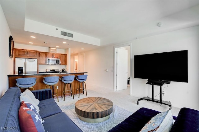 4525 Dean Martin Dr Unit 901, Las Vegas, NV 89103 - living area with light carpet and recessed lighting