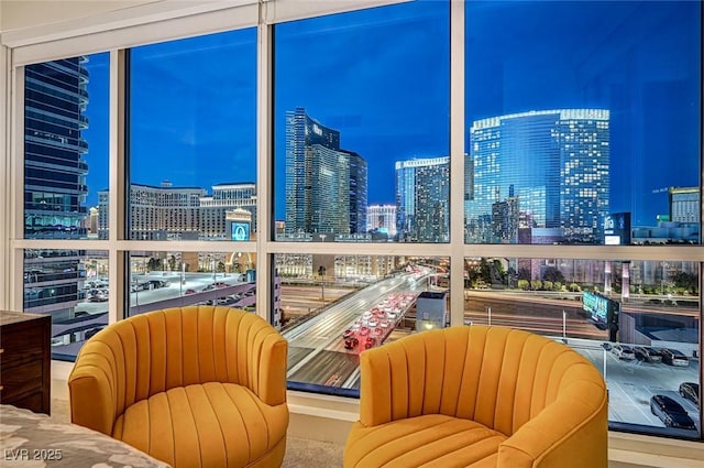 4525 Dean Martin Dr Unit 901, Las Vegas, NV 89103 - balcony at twilight with a view of city lights