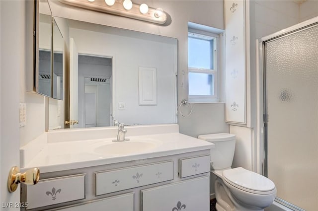 3143 El Chico Ct, Las Vegas, NV 89120 - full bathroom with toilet, a shower stall, and vanity