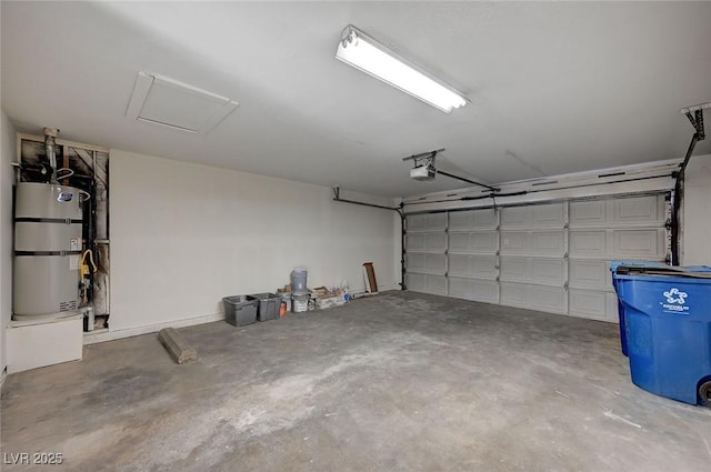 4496 Skyview Dr, Las Vegas, NV 89104 - garage with water heater and a garage door opener