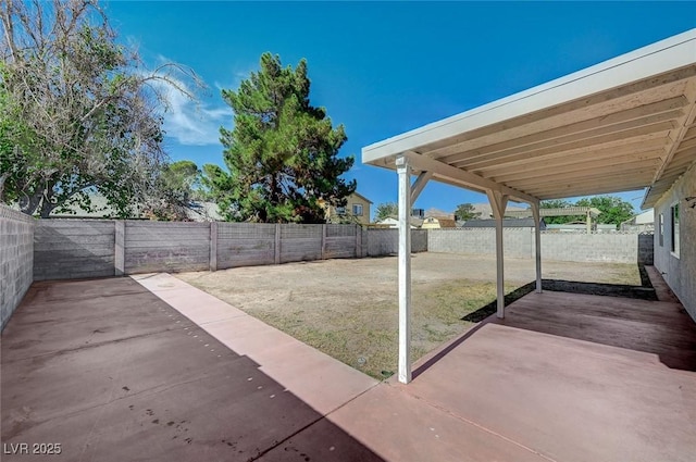 4496 Skyview Dr, Las Vegas, NV 89104 - fenced backyard featuring a patio area