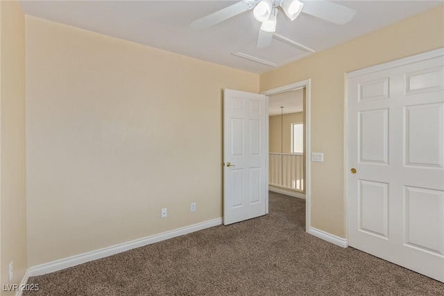 3037 Austin Pale Ave, North Las Vegas, NV 89081 - unfurnished bedroom with carpet, baseboards, and a ceiling fan