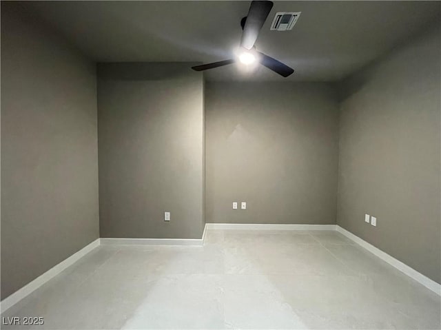 4525 Dean Martin Dr Unit 1507, Las Vegas, NV 89103 - empty room with a ceiling fan and concrete floors