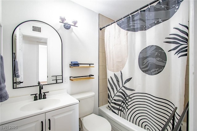 6301 Garwood Ave, Las Vegas, NV 89107 - full bathroom with vanity, toilet, and shower / bath combo