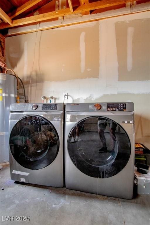 6301 Garwood Ave, Las Vegas, NV 89107 - laundry room with secured water heater and independent washer and dryer