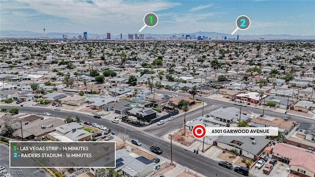 6301 Garwood Ave, Las Vegas, NV 89107 - aerial view of city skyline