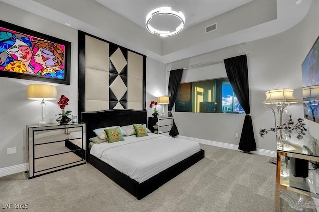 360 E Desert Inn Rd Unit 1803, Las Vegas, NV 89109 - carpeted bedroom featuring baseboards and a raised ceiling