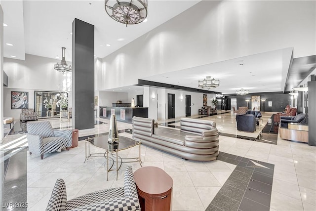360 E Desert Inn Rd Unit 1803, Las Vegas, NV 89109 - lobby with a high ceiling and recessed lighting
