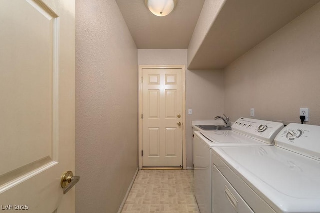 2104 Inverness Dr, Henderson, NV 89074 - washroom featuring a sink and independent washer and dryer