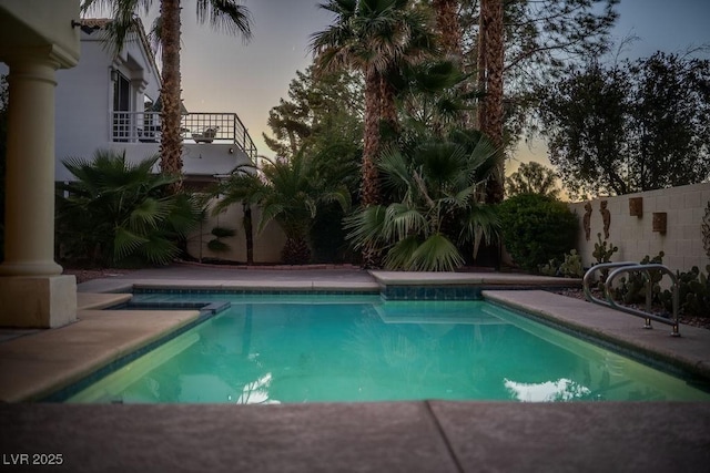 2104 Inverness Dr, Henderson, NV 89074 - view of pool at dusk