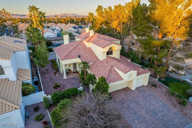 2104 Inverness Dr, Henderson, NV 89074 - aerial view at dusk