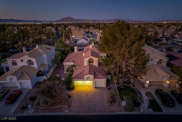 2104 Inverness Dr, Henderson, NV 89074 - aerial view of residential area featuring mountains