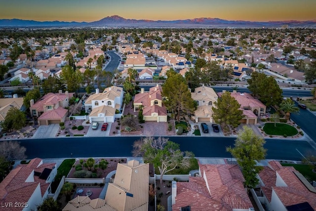 2104 Inverness Dr, Henderson, NV 89074 - aerial view of residential area featuring a mountainous background
