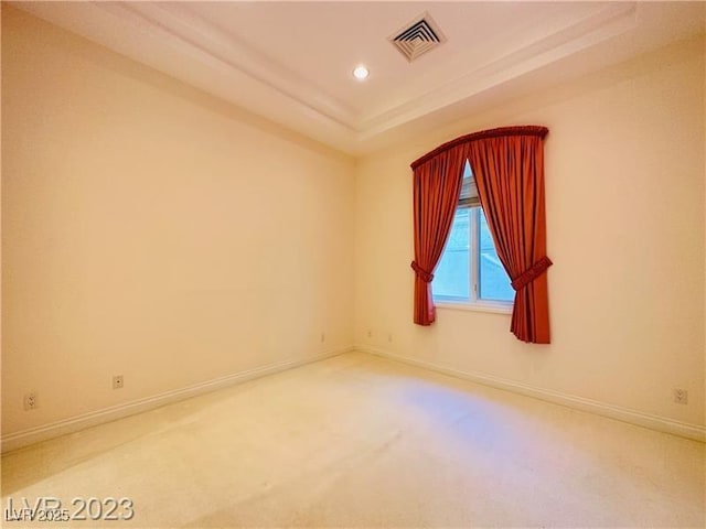 2017 Eagle Trace Way, Las Vegas, NV 89117 - unfurnished room with carpet flooring, a raised ceiling, baseboards, and recessed lighting
