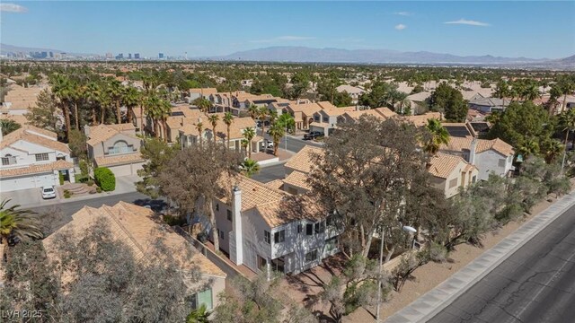 92 Sea Holly Way, Henderson, NV 89074 - aerial view of property's location with nearby suburban area and a mountainous background