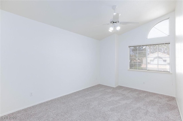 92 Sea Holly Way, Henderson, NV 89074 - spare room featuring a ceiling fan, carpet flooring, and lofted ceiling