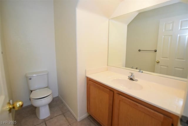 1220 Padre Serra Ln, Las Vegas, NV 89134 - half bathroom with toilet, vanity, tile patterned floors, and baseboards