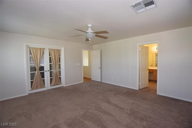 1220 Padre Serra Ln, Las Vegas, NV 89134 - unfurnished bedroom featuring baseboards, carpet floors, ceiling fan, and ensuite bathroom
