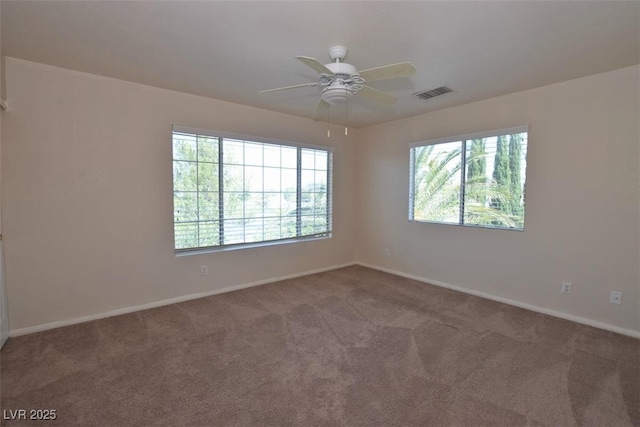 1220 Padre Serra Ln, Las Vegas, NV 89134 - carpeted spare room featuring baseboards and ceiling fan